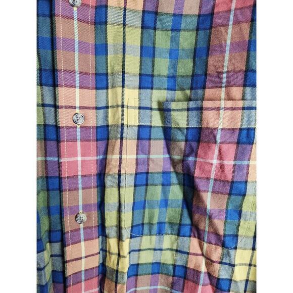Orvis Mens Button Down Shirt sz L Wool/Cotton plaid Casual Outdoors Classic - Picture 2 of 7
